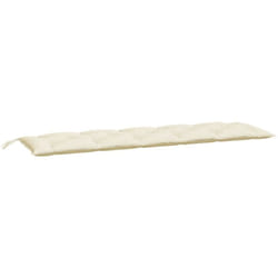 Coussins de banc de jardin lot de 2 blanc crème tissu Oxford Vidaxl