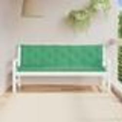 vidaXL Coussins de banc jardin lot de 2 vert 180x50x7 cm tissu Oxford