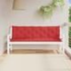 vidaXL Coussins de banc jardin lot de 2 rouge 180x50x7 cm tissu Oxford