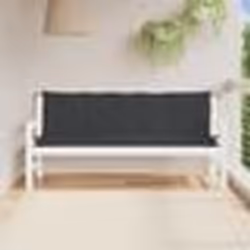vidaXL Coussins de banc jardin lot de 2 noir 180x50x7 cm tissu Oxford