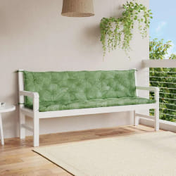 vidaXL Coussins de banc - Feuilles
