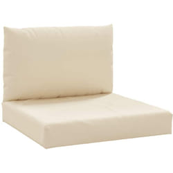 Vidaxl - Coussins de palette lot de 2 beige tissu oxford