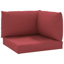 Coussins de palette lot de 3 rouge bordeaux tissu oxford Vidaxl