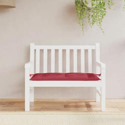 vidaXL Coussin de banc de jardin rouge bordeaux 110x50x7 cm