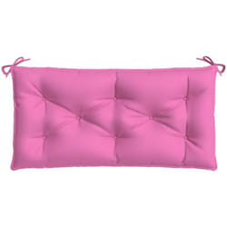 Coussin de banc de jardin rose 110x50x7 cm tissu Vidaxl
