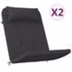 vidaXL Coussins de chaise adirondack lot de 2 noir tissu oxford 361837