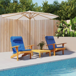 Ensemble de coussins bleu Bleu Coton, Bois Standard Vidaxl