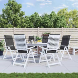 vidaXL Coussins de chaise à dossier haut lot de 6 anthracite