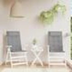 vidaXL Coussins de chaise à dossier haut lot de 2 gris tissu oxford coussin coussin de chaise coussin de siège 361877