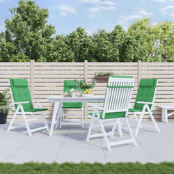 Vidaxl - Coussins de chaise à dossier haut lot de 4 vert tissu oxford