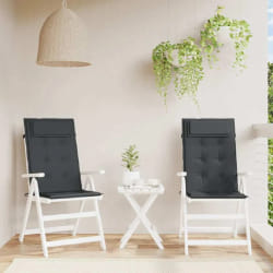 VidaXL Coussins de Chaise Dossier Haut