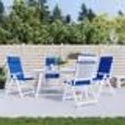 vidaXL Coussins de chaise à dossier haut lot de 6 bleu royal