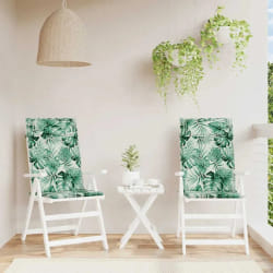 vidaXL Coussins Dossier Haut - Feuilles