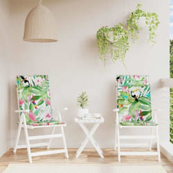 Coussins de chaise à dossier haut lot de 2 multicolore Vidaxl