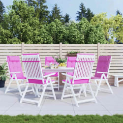 vidaXL Coussins Chaise Rose Tissu