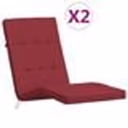 vidaXL Coussins de chaise longue lot de 2 rouge bordeaux tissu oxford