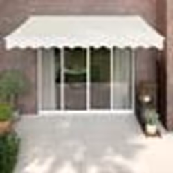 vidaXL Auvent rétractable crème 3,5x2,5 m tissu et aluminium