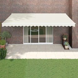 Vidaxl - Auvent rétractable crème 5x3 m tissu et aluminium