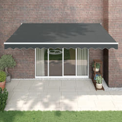 Vidaxl - Auvent rétractable anthracite 4x3 m tissu et aluminium