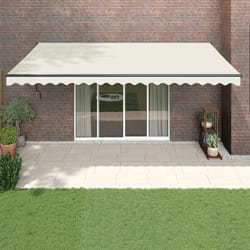 Vidaxl - Auvent rétractable crème 5x3 m tissu et aluminium