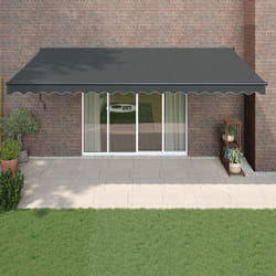 Vidaxl - Auvent rétractable anthracite 5x3 m tissu et aluminium