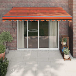 Vidaxl - Auvent rétractable orange et marron 3x2,5 m tissu et aluminium