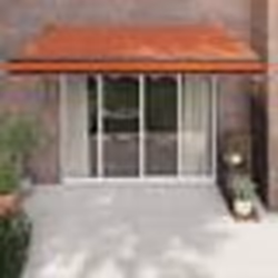 vidaXL Auvent rétractable orange et marron 3,5x2,5m tissu et aluminium