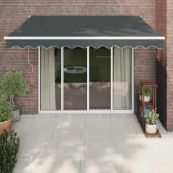 vidaXL Auvent rétractable automatique anthracite 3,5x2,5 m