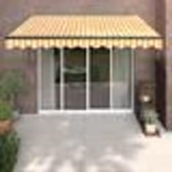 vidaXL Auvent rétractable automatique jaune et blanc 3x2,5 m