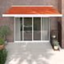 vidaXL Auvent rétractable orange et marron 3,5x2,5m tissu et aluminium