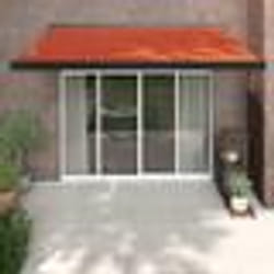 vidaXL Auvent rétractable orange et marron 3x2,5 m tissu et aluminium