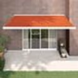vidaXL Auvent rétractable orange et marron 4,5x3 m tissu et aluminium