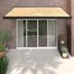vidaXL Auvent rétractable jaune et blanc 3,5x2,5 m tissu et aluminium