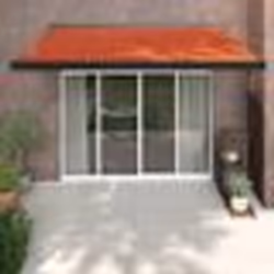 vidaXL Auvent rétractable orange et marron 3,5x2,5m tissu et aluminium