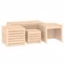 vidaXL Ensemble de boîtes de jardin 4 pcs bois de pin massif
