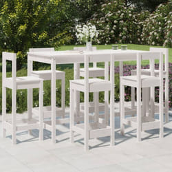 Vidaxl - Ensemble de bar de jardin 7 pcs blanc bois de pin massif