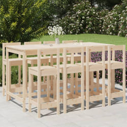 Vidaxl - Ensemble de bar de jardin 9 pcs Bois de pin massif