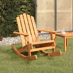 Détendez-vous dans votre jardin, patio ou sur le balcon avec cette jolie chaise à bascule en bois de style Adirondack. Bois d ...