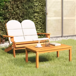 Profitez de votre temps libre avec ce salon de jardin en bois de style Adirondack. Bois d'acacia massif : cet ensemble de sal ...