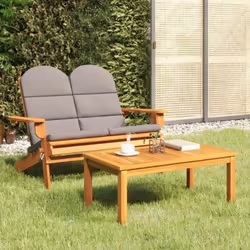 Profitez de votre temps libre avec ce salon de jardin en bois de style Adirondack. Bois d'acacia massif : cet ensemble de sal ...