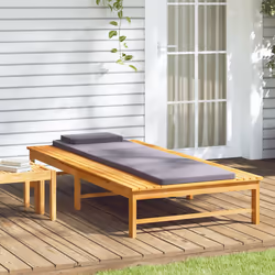 VidaXL 362154 chaise d'extérieur Linge Siège rembourré Bois d'acacia Gris