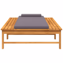 VidaXL 362154 chaise d'extérieur Linge Siège rembourré Bois d'acacia Gris - Vue supplémentaire 5