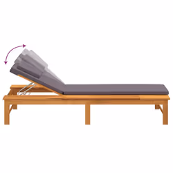 VidaXL 362154 chaise d'extérieur Linge Siège rembourré Bois d'acacia Gris - Vue supplémentaire 7