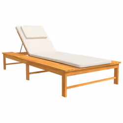 VidaXL 362155, Linge, Siège rembourré, Bois d'acacia, Crème, Blanc, 110 kg, 950 mm