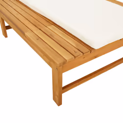 VidaXL 362155 chaise d'extérieur Linge Siège rembourré Bois d'acacia Crème, Blanc - Vue supplémentaire 8