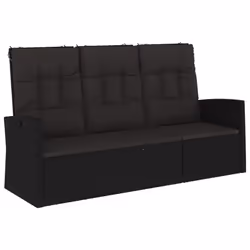 VidaXL 362183, Noir, Rotin, Acier, 100 kg, Adultes et enfants