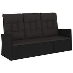 VidaXL 362183 banc de jardin Rotin, Acier