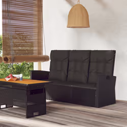VidaXL 362183 banc de jardin Rotin, Acier