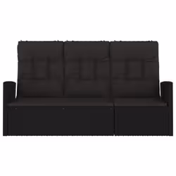 VidaXL 362183 banc de jardin Rotin, Acier