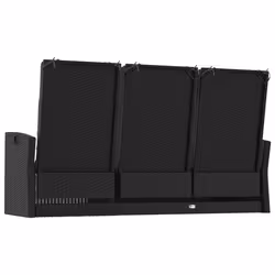 VidaXL 362183 banc de jardin Rotin, Acier - Vue supplémentaire 5